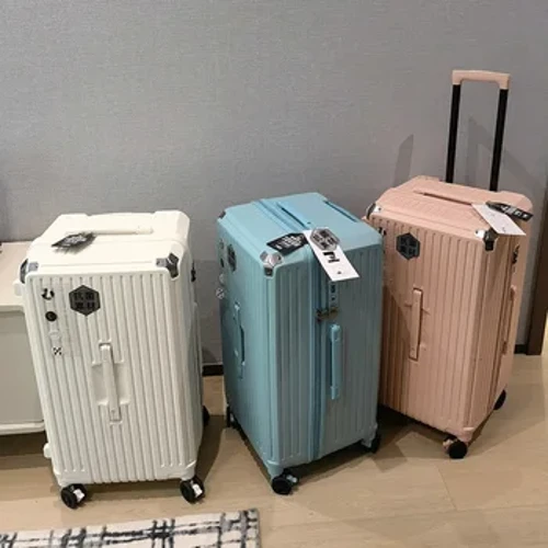 Malaking Laki na Bagahe Zipper Trolley Case Universal Wheel Unisex Student Ultra Light Password Maleta malaking sukat na bagahe
