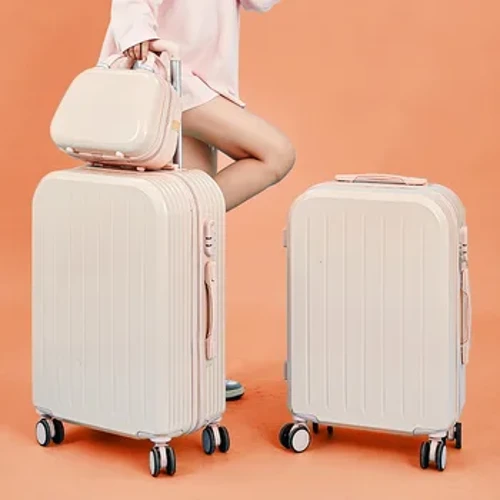 Bagageset 2-delig met make-uptas Grote draagbare bagage Dameskoffer met Sippner-wielen
