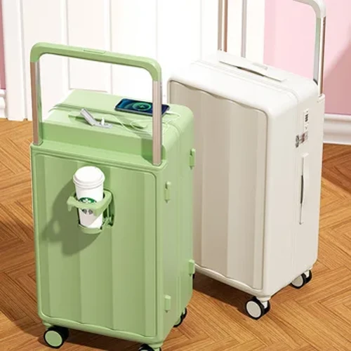 Neue Mode, ein Koffer mit breiter Zugstange, Handgepäck mit großem Fassungsvermögen, Trolley, Universalrad, Reisekoffer, Passwort