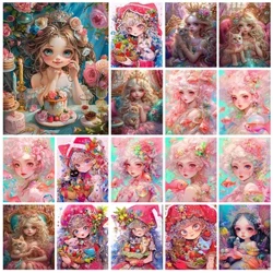 Sipe Bag 5D DIY Cartoon Taimane Painting Kit Princess Girl o lo'o pipii i taimane su'e ata Meaalofa a Tamaiti.