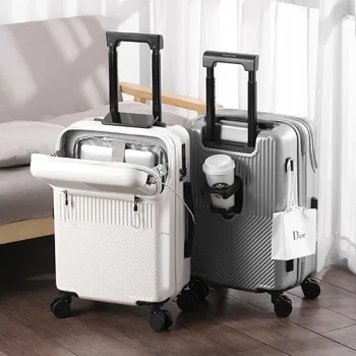 20"22"24"26 tommer ny rejsekuffert forreste trolleytaske med hjul Business boardingtaske Letvægts rullebagage