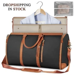 Große Reisetasche Damen PU Faltbare Anzug-Aufbewahrungstasche Große Kapazität Handgepäcktasche Multifunktionale wasserdichte tragbare Reisetasche