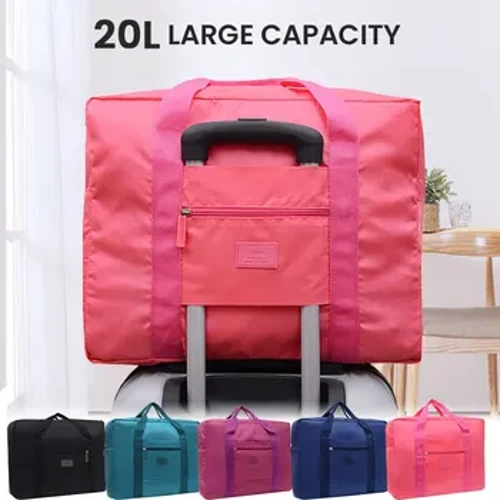 I-Foldable Travel Duffel Bag Isikhwama Sokuhamba Esilula Sabesifazane Nabesilisa Yiphethe Isikhwama Somthwalo Weekender Overnight Bag