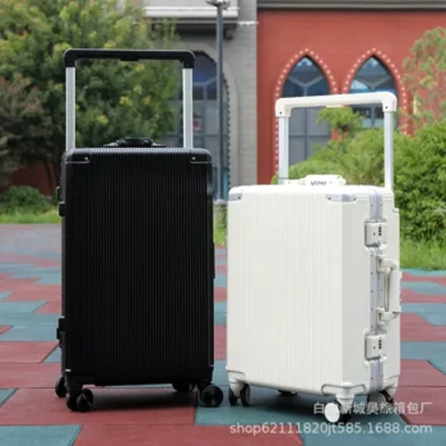 Gepäck Aluminiumrahmen Weiblech 20 Zoll Boarding Bag Männlech 260000-Wee Rad Wide Trolley Koffer Männlech 24 Grouss Kapazitéit Passwuert S