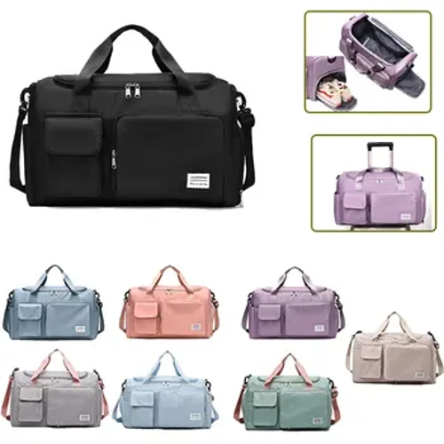 Reisetasche Damen Große Kapazität Handgepäck Trocken-Nass-Trennung Sport-Fitnesstasche Kurzstrecken-Reisepaket