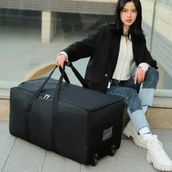 Isikhwama Sokuhamba se-Unisex Universal Wheel I-Duffle Esikhulu Esihlala isikhathi eside I-Oxford Simple Multifunction Handbag Isikhwama Somthwalo Wesudikhesi leduffle