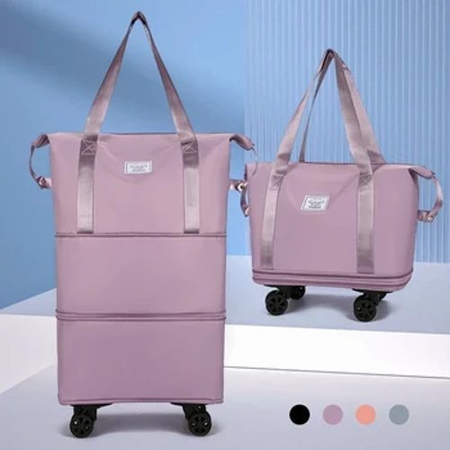 Klappt Gepäckbeutel Liichtgewiicht Sendungsbeutel mat Rieder Grouss Kapazitéit Oxford Stoff Dréchen-Naass Trennung Outdoor Weekend Bag