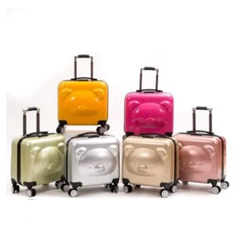 Bear Style Kid's Travel Kärry matkalaukku matkalaukku Kärrylaukku pyörillä Lasten pyörällinen matkalaukku Lapset Pyörivä matkalaukku pojalle