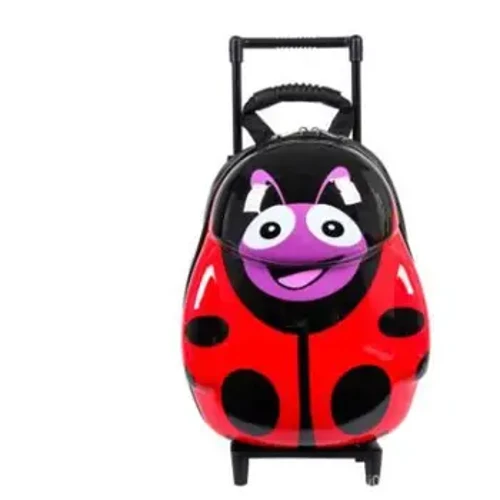 Telur Rolling Koper untuk Anak-anak Ransel Sekolah untuk Anak Travel Troli Bagasi Kartun Koper Anak Perempuan Roda Ransel