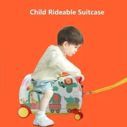 lfuncțională Valisă copil copil Valisă pentru bagaje Cutie universală pentru călărie pentru copii pentru check-in Mini portbagaj/cutie de depozitare valiză