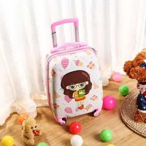 Mới Hoạt Hình Trẻ Em Cán Hành Lý Bánh Túi 18 Inch Trẻ Em Vali Bé Trai Gái Mang Theo ABS Hành Lý Sinh Viên Xe Đẩy Vali