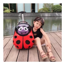 Valise pour enfants garçon fille dessin animé mignon scooter valise peut s'asseoir voyage bagages bébé enfant boîtier de chariot