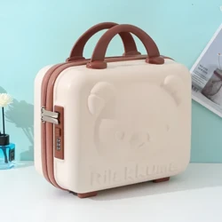 Tragbarer Kinderkoffer, Mini-Make-up-Box, kleiner Cartoon-Bär, Reisegeschenk, Kosmetiktasche, Gepäck