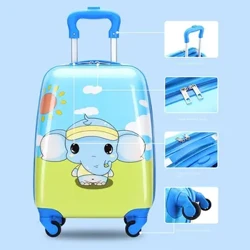 Enfants boîtier de chariot garçons mignon bébé dessin animé bagages 16/18 pouces valises sur roues filles étudiants