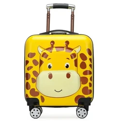 Kindertrolley 3D-Cartoon-Koffer Reise Neue niedliche Universalräder 18 Zoll Boarding-Kindergepäck