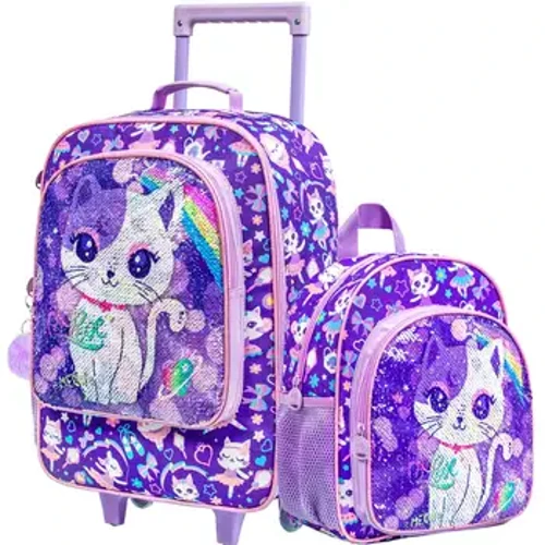 Bagagem infantil para meninos e meninas, linda mala com rodinhas para crianças pequenas, mala de viagem infantil…