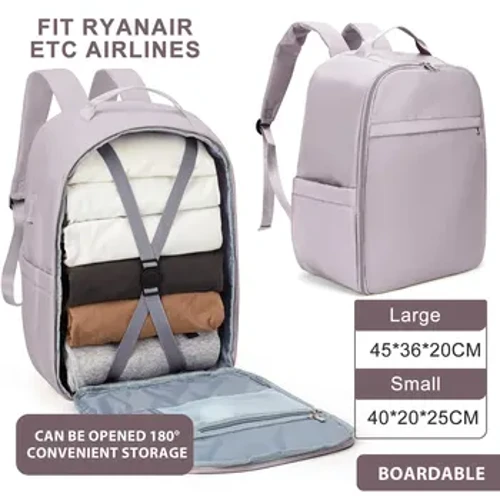 Likros Handgepäck-Rucksack für Ryanair 40 x 20 x 25 Kabinentasche, Easyjet 45 x 36 x 20 Leichtgewichtiger Flugzeug-Handgepäck-Reiserucksack