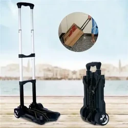 40KGS Heavy Duty Hopfällbar Hand Säck Hjul Trolley Vikbar Lastbil Barrow Cart Resebagage Kundvagn Bärbar Hemanvändning