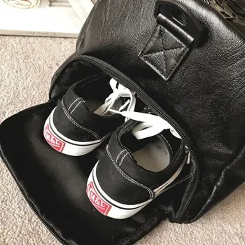 ახალი დიდი ტევადობის სამოგზაურო Duffel Bag Pu ტყავის ხელჩანთა საქმიანი მოგზაურობა ხელბარგის ჩანთა მამაკაცის ქალთა სპორტული ფიტნესი