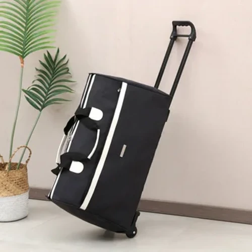 Sac de voyage à roulettes, sac à bagages pour courtes distances, sac à main léger et étanche, couleur unie, tissu Oxford de grande capacité