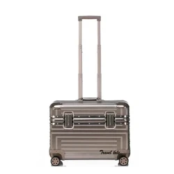 18"22" inch 100% Aluminum Cabin Trolley Pilot Suitcase Dala Sa Rolling Luggage na May Mga Gulong