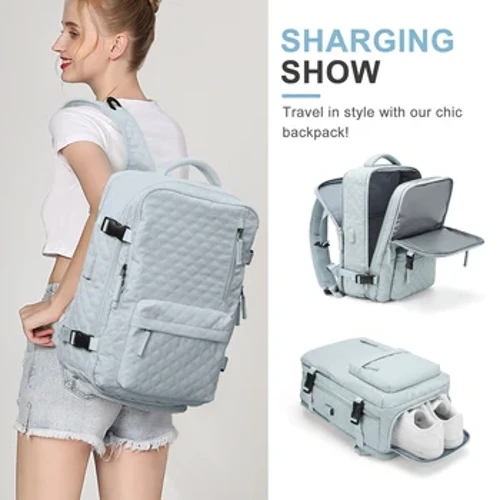 Rucsac mare de călătorie pentru femei, rucsac pentru bagaje de mână, rucsac de mână rezistent la apă, rucsac pentru laptop pentru avion pentru bărbați, geantă de școală