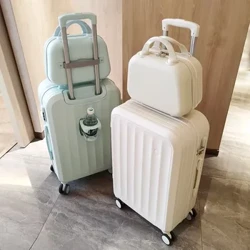 Bavullar seyahat büyük kapasiteli spinner tekerlekler bagaj taşıma abs+ pc tsa kilidi dişi çanta arabası kasa bavul 2 adet set