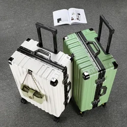 Zavazadla Dámské Vysoce kvalitní studentské tiché kufry na kolečkách Dámská taška Pouzdro na vozíku Muž Heslo Carry on Suitcase 20 palců