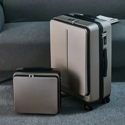 NOVÉ 20" 24" pojízdné zavazadlo s taškou na notebook Služební cestovní kufr kufr Muži Univerzální vozík na kolečka PC box na vozík Zavazadla