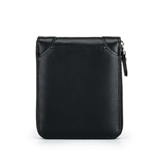 Dompet Zipper Kulit PU Cilik kanggo Pria Kanthi Kanthong Koin Merek Mewah Pemegang Kartu Kualitas Tinggi