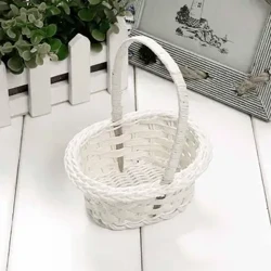 Nhựa dệt trái cây dã ngoại vườn rổ hộp nhỏ hoa mỹ phẩm màu trắng tổ chức tiệc cưới kẹo đóng gói giỏ