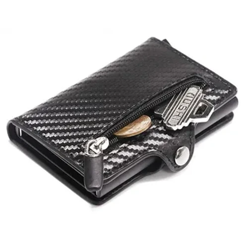 Paʻa Kāleka Kūʻai Kūʻai Kūʻē Kūʻē ʻAihue Carbon Fiber Wallet Kāne Paʻa Kāleka ʻaiʻē Paʻa Kāleka Zīpepa ʻAke ʻeke ʻeke ʻeke kāleka RFID pahu pahu a me nā paʻi kālā.