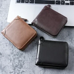 Ví Nam Da Cao Cấp Ví Nam Dây Kéo Nam Đựng Thẻ Có Túi Đựng Tiền Xu Quà Tặng Cho Nam Túi Đựng Tiền