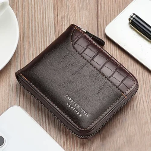 I-Leather's Wallet Yamadoda Izipho Zokunethezeka Zamadoda Isikhwama Sabantu Abaphethe Ikhadi Loziphu Owesilisa Nge-Coin Pocket Rfid Wallets Izipho Zamadoda Isikhwama Semali