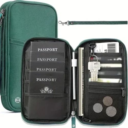 Bidaia pasaporte-zorroa Familia pasaportearen euskarria Bidaia-dokumentuen antolatzailea Bidaia-osagarriak Dokumentu-poltsa Txartel-zorroa
