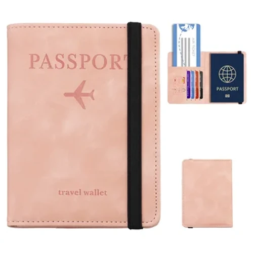 I-Passport Holder Cover Wallet I-RFID Ivimbela Ikesi Lesikhumba Ikesi Izesekeli Zamadoda Abesifazane