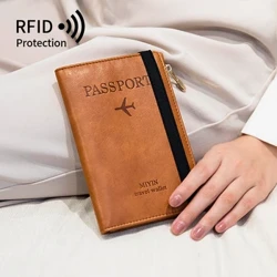 MIYIN 2023 hot selling multifunktionell resekorthållare PU läder passhållare passhållare Rfid-plånböcker