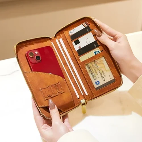Hộp đựng thẻ bao đựng hộ chiếu đa chức năng mới, Ví đựng hộ chiếu du lịch bằng điện thoại di động, Hộp đựng hộ chiếu chặn RFID bằng da Pu