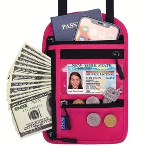 I-RFID Multi-function Travel Wallet Umhleli Olenga Isikhwama Sephasiphothi Yentamo Uhambo Lwangaphandle Isikhwama Sedokhumenti Esemisebenzi eminingi