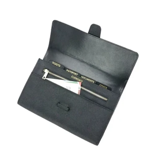 Monogrammierte Saffiano-Leder-Reisekollektion Geschenk-Reiseset-Kits Leder-Reisepasshülle Reiseanhänger lange Reisebrieftasche