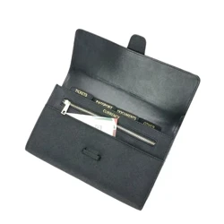 monogram saffiano skinn reisesamling gave reisesett sett skinn passholder deksel reisemerke lang reiselommebok