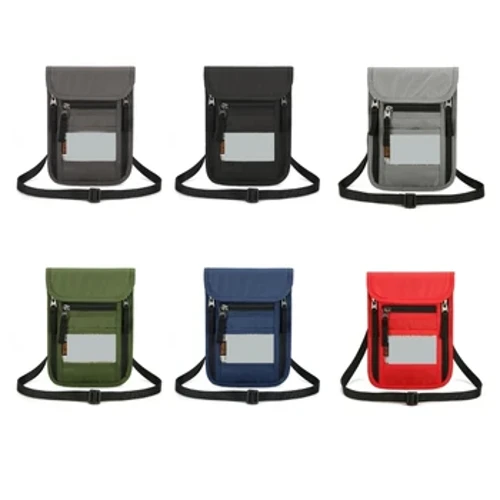 Carteira de viagem com bolsa crossbody para viagem com pescoço para passagens aéreas com cartão de dinheiro