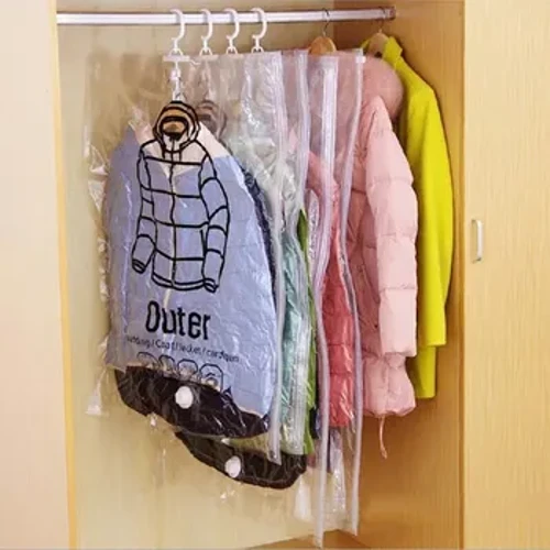 Sử Dụng Tại Nhà Kéo Bên Hông Túi Nén Chân Không Mặt Dây Trong Suốt Nhung Quần Áo Chống Bụi Túi Bảo Quản Lớn Kích Thước Trung Bình