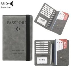 I-Pasport Holder Isikhumba Sokuhamba I-Wallet Ikhava Yekhadi Lesikweletu Lekhadi Lesikweletu Le-Rfid endeS Protector Dropshipping