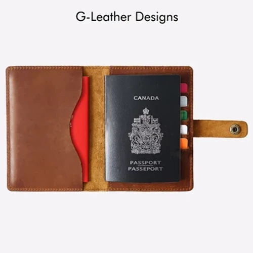 Tunay na Balat na Cover ng Pasaporte sa Paglalakbay Marangyang Crazy Horse na Balat na Pasaporte na may hawak na Wallet na Mga Accessory sa Paglalakbay na May hawak ng Card