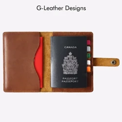 Couverture de passeport de voyage en cuir véritable, porte-passeport de luxe en cuir de cheval fou, portefeuille, accessoires de voyage, porte-carte