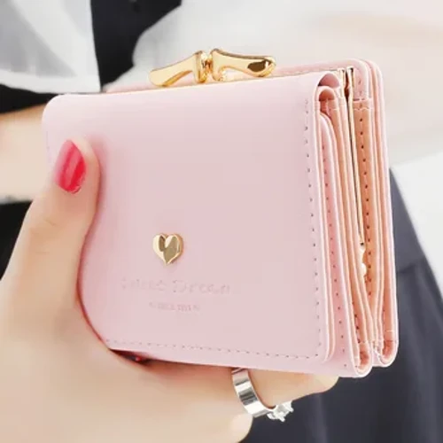 Kleine Frauen Brieftasche liebevolles Herz Kurzes Frauen Brieftaschenkartenhalter Mädchen Mini Frau Mode Lady Coin Geldbörse für weibliche Kupplungsbeutel