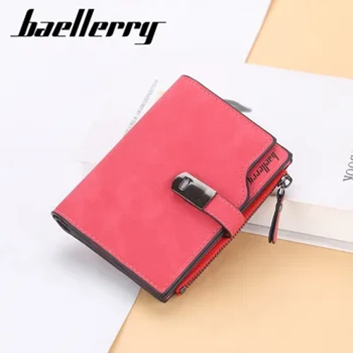 Baellerry, kurze Geldbörsen für Damen mit Magnetschnalle, Kartenhalter in Top-Qualität, Damengeldbörse, Reißverschlussgeldbörse für Damen