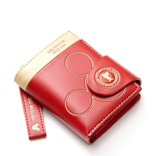 Portefeuille femme Mickey Design mode moraillon fermeture éclair poche à monnaie femmes en cuir PU sac à main pour cartes de crédit Carteras Mujer