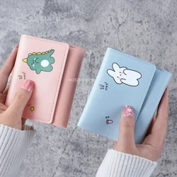 Phụ Nữ Ngắn Dễ Thương Ví Nhỏ Sinh Viên Gấp Gấp Đựng Thẻ Cô Gái Túi ID Đựng Thẻ Ví Đựng Tiền Xu Nữ Ví Hoạt Hình Túi